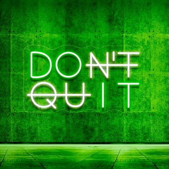 Urban Outfitters Other - DON'T QUIT/DO IT Green Cute Neon Sign Light Gym/Work Space/Man Cave/Dorm Decor